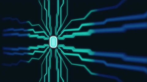 HUD technological futuristic elements. Elements of the sci-fi circle appear and  Stock Footage 149431898