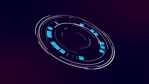 HUD technological futuristic elements Stock Footage 244839157
