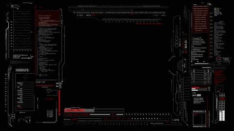 HUD technological futuristic frame. Stock Footage 134464353