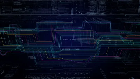 HUD technological intro. Stock Footage 112588147