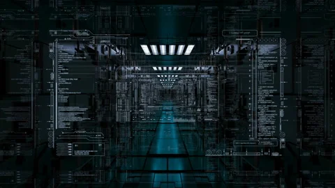 HUD technological intro.3D generated. Stock Footage 108674335