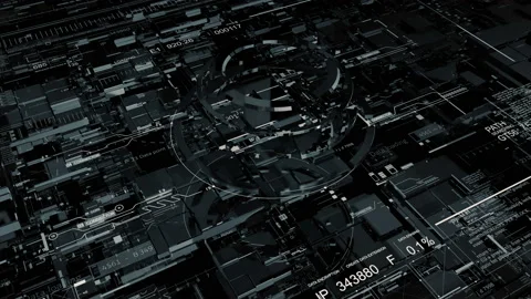 HUD technological Sci Fi elements. Stock Footage 157414225