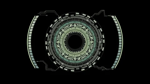 HUD technological sci fi interface element with callout PNG Alpha. Stock Footage 79250784