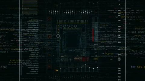 HUD technological User Interface. Stock Footage 128394882
