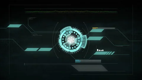 Hud technology interface 51 Video stock 148901127