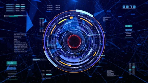 HUD technology interface communication platform 4K motion Stock Footage 276322111