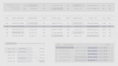 HUD text table. PNG Alpha Data Information Stock Footage 290892631