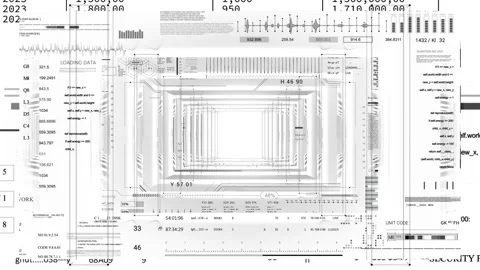 HUD text UI digital infographic elements white Video stock 306540904