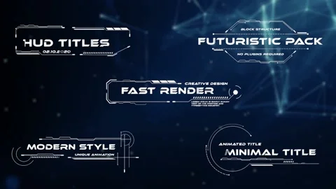 HUD Titles Stock After Effects