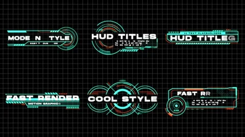 HUD Titles After Effects素材