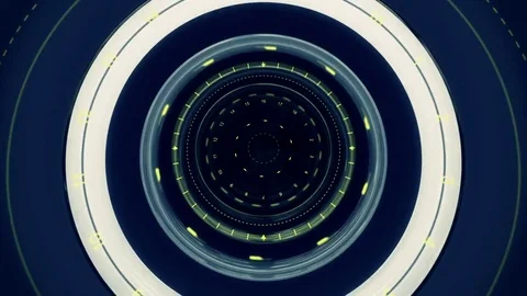 HUD Tunnel yellow. Stock Footage 72113583