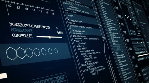 HUD UI Cyberpunk .User Interface HUD. Stock Footage 139734895