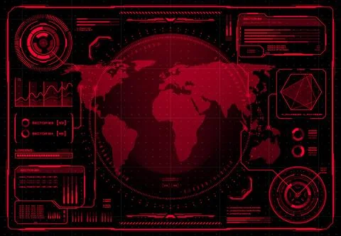 HUD UI, futuristic user interface and infographics Stock Illustration