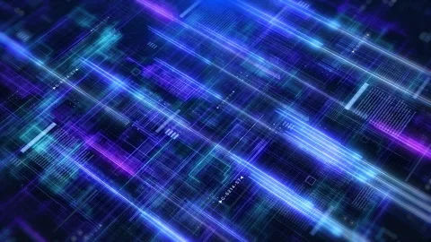 HUD UI, GUI system analysis panel with online data communication top view layer Stock Footage 254093118