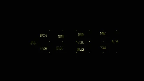 HUD UI information blocks, blur circle dots and particles, technology concept Stock Footage 219325560