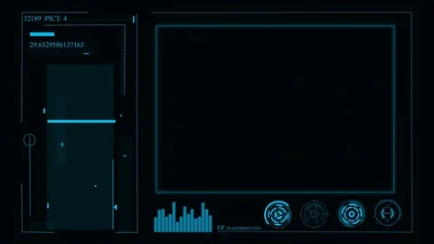 HUD. User interface and futuristic instrument panel with on-screen projectors. Stock Footage 85256196