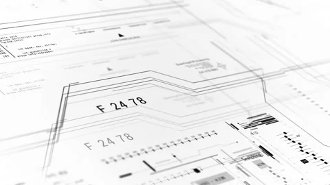 HUD User Interface data display.3d animation User Interface data display.White Stock Footage 264499993
