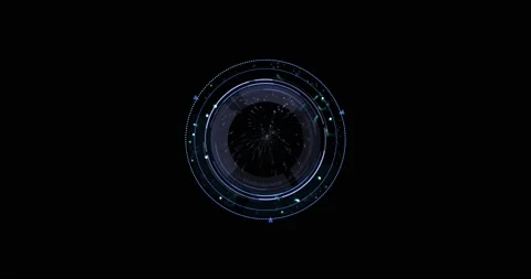 HUD user interface, sci-fi, future technology, dotted line and particle element Stock Footage 201694318