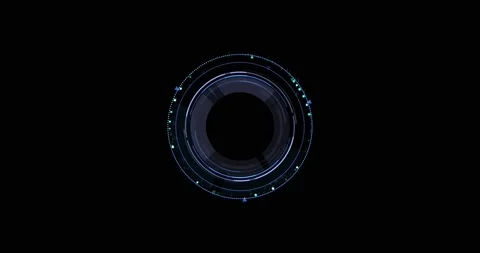 HUD user interface, sci-fi, future technology, dotted line and particle element Video stock 202147338