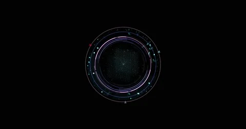 HUD user interface, sci-fi, future technology, dotted line and particle element Stock Footage 204816902