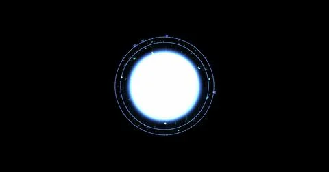 HUD user interface, sci-fi, future technology, dotted line and particle element イラスト素材