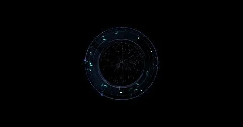 HUD user interface, sci-fi, future technology, dotted line and particle element Stock Illustration