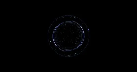 HUD user interface, sci-fi, future technology, dotted line and particle element Stock Illustration