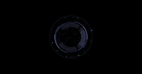 HUD user interface, sci-fi, future technology, dotted line and particle element Stock Illustration