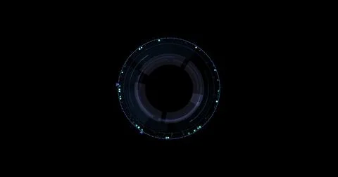 HUD user interface, sci-fi, future technology, dotted line and particle element Stock Illustration