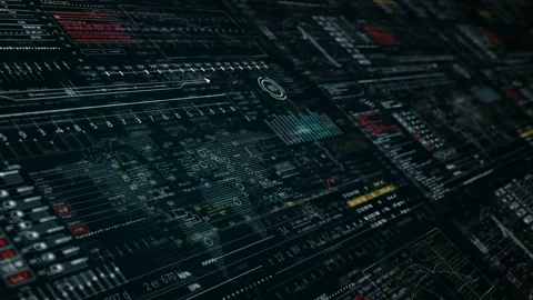 HUD user interface screen. Stock Footage 134497755