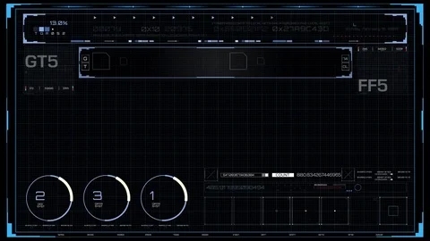 HUD User interface sensor panel Stock Footage 71050385
