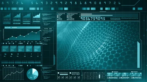HUD User Interface Technology Digital Data Background, Future Technology Stock Footage 246678106