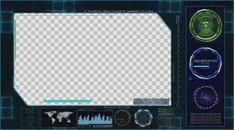 HUD User Interface videoholder viewscreen Vídeo Stock 65781666