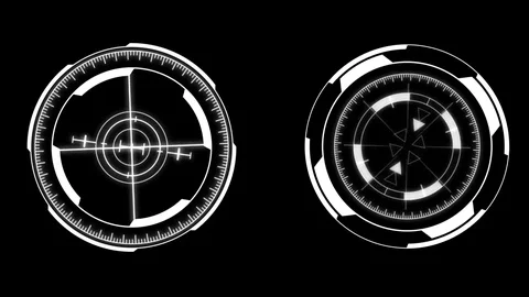 HUD User Target Point Elements Stock Footage 85108188