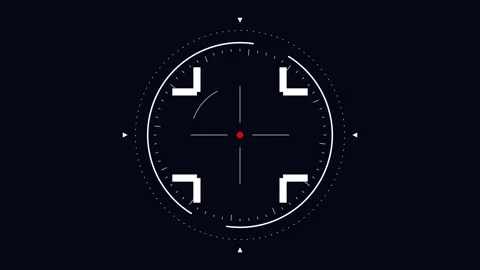 HUD Weapon Interface Circular Scifi Target Aiming Reticle Graphic Видео 346533534