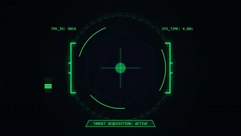HUD Weapon Interface High-tech green Stock Footage 335870277