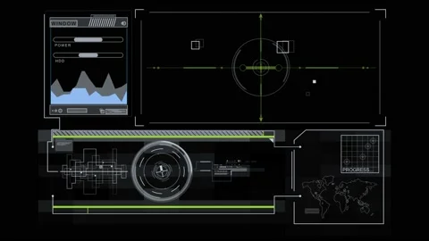 HUD Widgets 11 Stock Footage 211285552