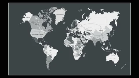 HUD World Map 7 | Stock Video | Pond5
