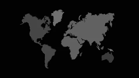 HUD World Map | Stock Video | Pond5