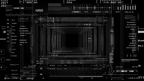 Hud zoom in animation Stock Footage 306540953