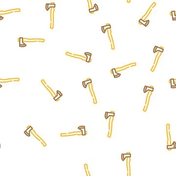 Hudson bay axe hatchet vector seamless pattern イラスト素材