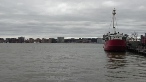 Hudson River Boat Stock Footage 230058735