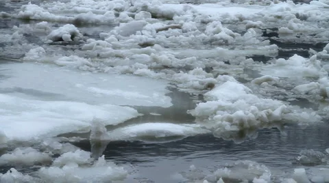 Hudson River Ice 01 스톡 동영상 1038228