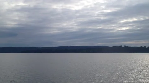 Hudson River from Moving Train in New York Stock Footage 57169097