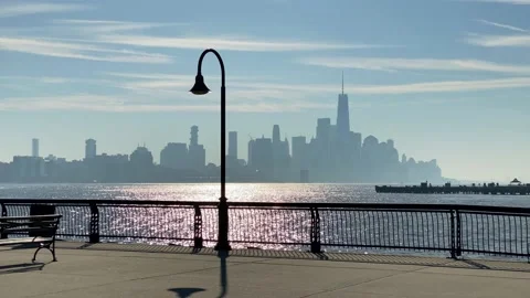 Hudson River Platform View.4K Stock Footage 160938647