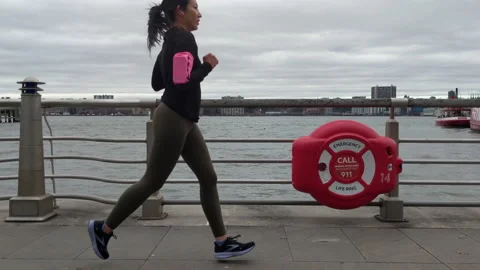 Hudson River, Runner Stock Footage 230059829
