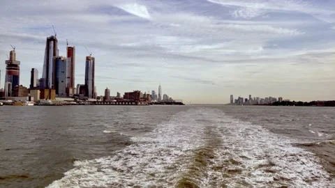 Hudson River from Ship.4K Stock Footage 160931553