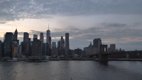 Hudson River Sunset Stock Footage 126596867