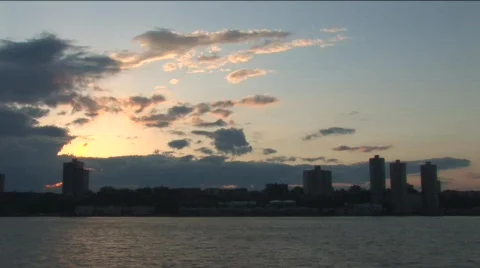 Hudson River time lapse Stock Footage 311944