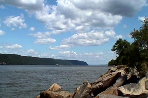 Hudson River Time Lapse Video stock 733848